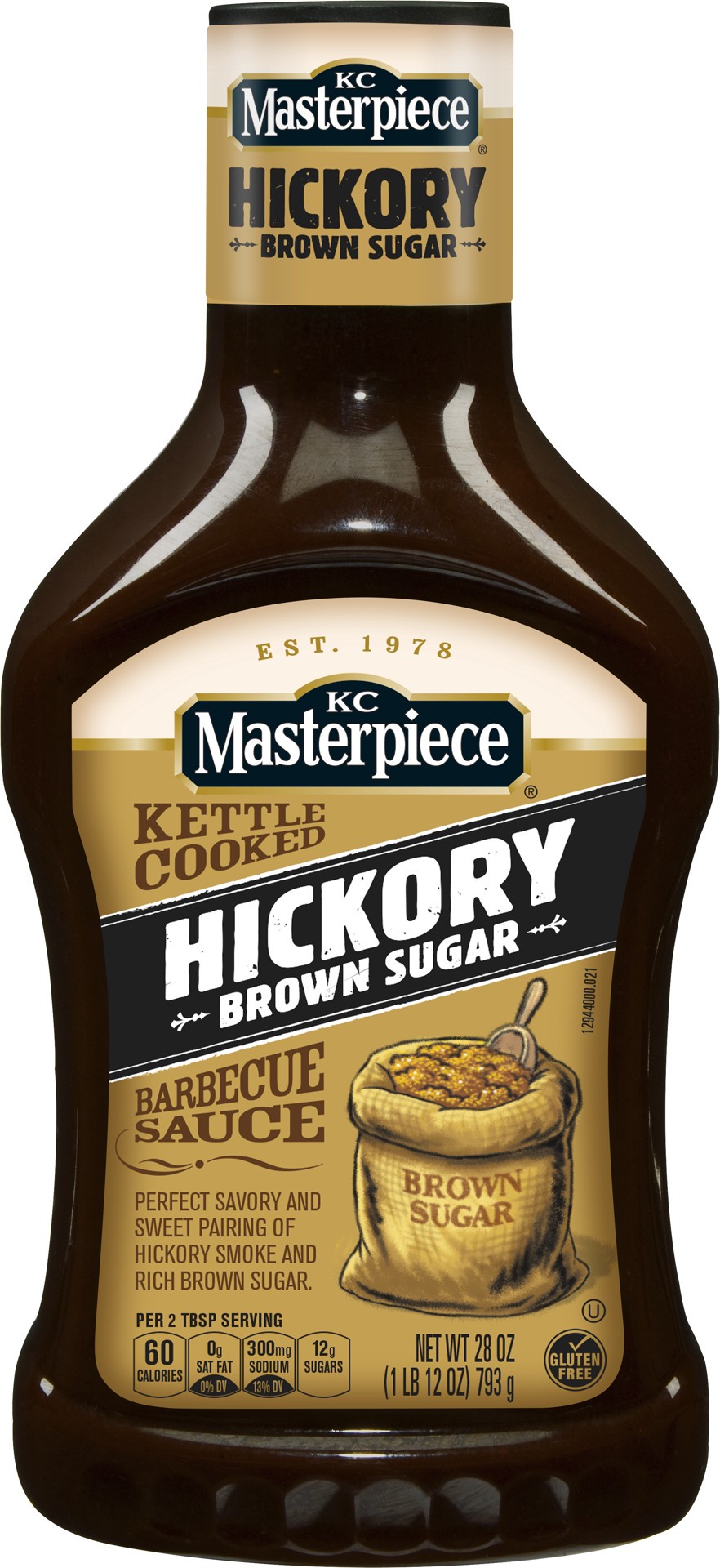 slide 1 of 2, KC Masterpiece Kettle Cooked Hickory Brown Sugar Barbecue Sauce 28 oz, 28 oz