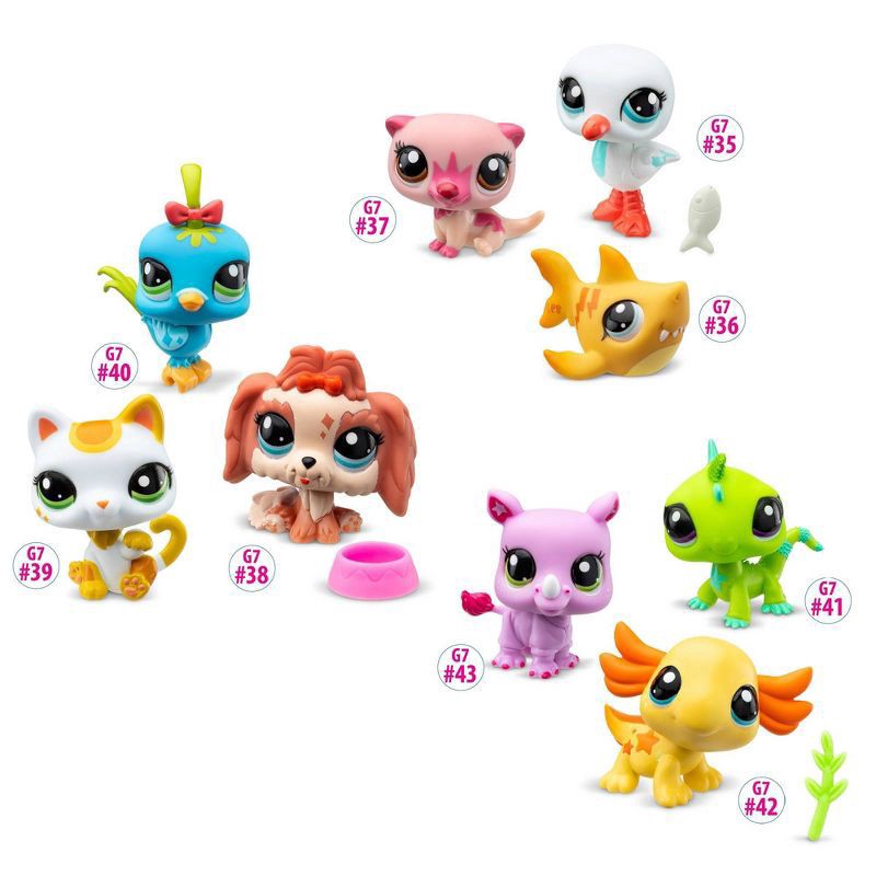 slide 3 of 6, Littlest Pet Shop 3pk Collectible Figures - Llasa Opso, Cat, Fancy Bird, 3 ct