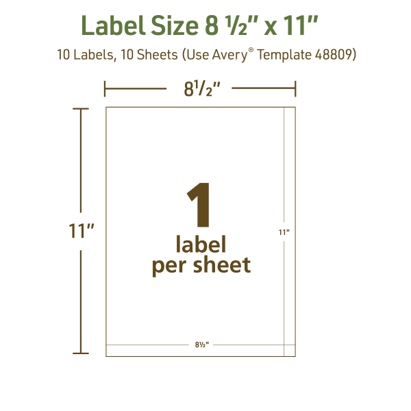 slide 6 of 8, Avery Ecofriendly Recycled Labels, Rectangle, 8-1/2"" X 11"", Matte White, Pack Of 10, 10 ct