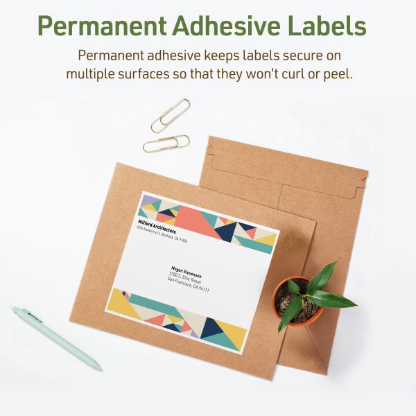 slide 4 of 8, Avery Ecofriendly Recycled Labels, Rectangle, 8-1/2"" X 11"", Matte White, Pack Of 10, 10 ct