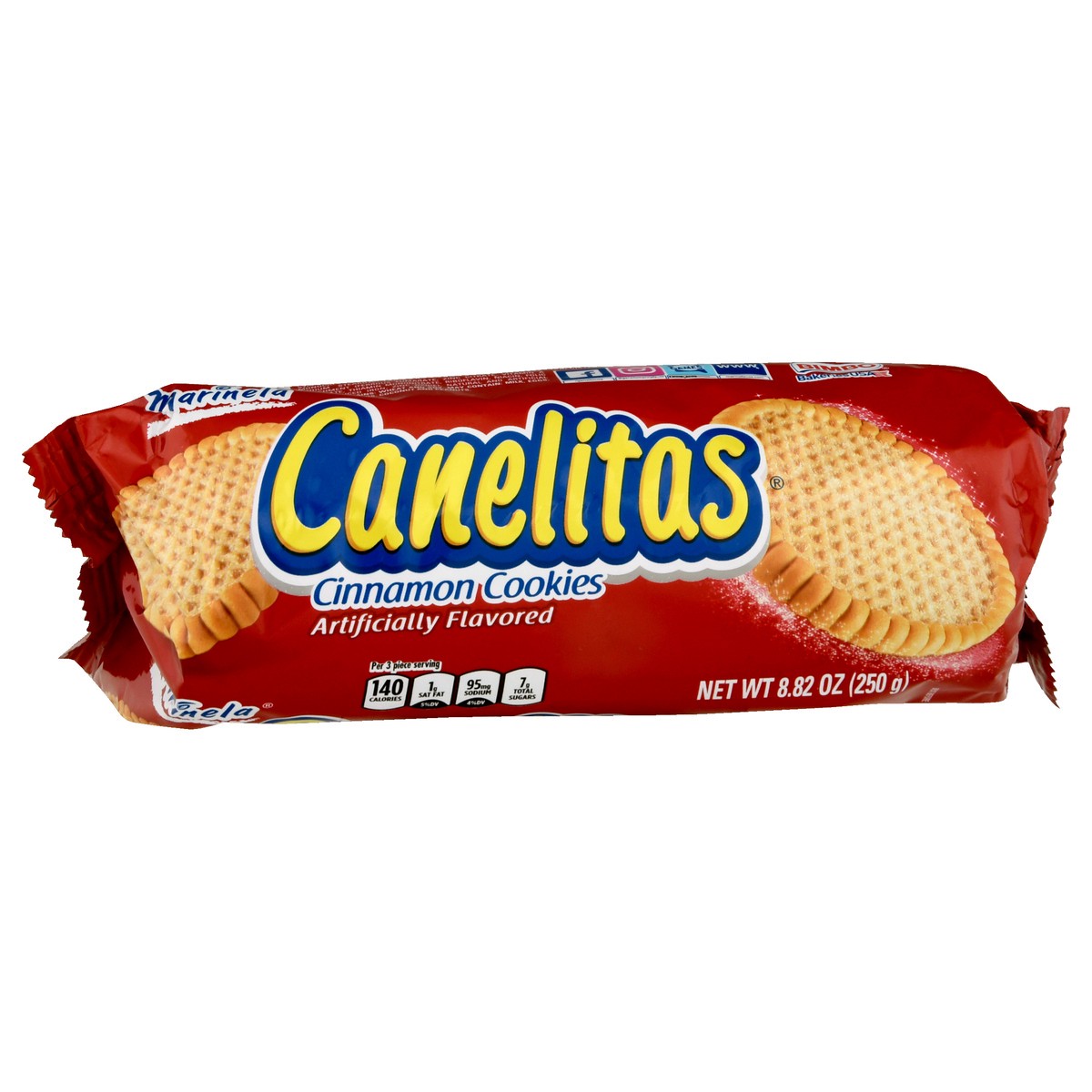 slide 7 of 13, Marinela Canelitas Cinnamon Cookies, 8.82 oz, Cookies, Bag, 8.82 oz