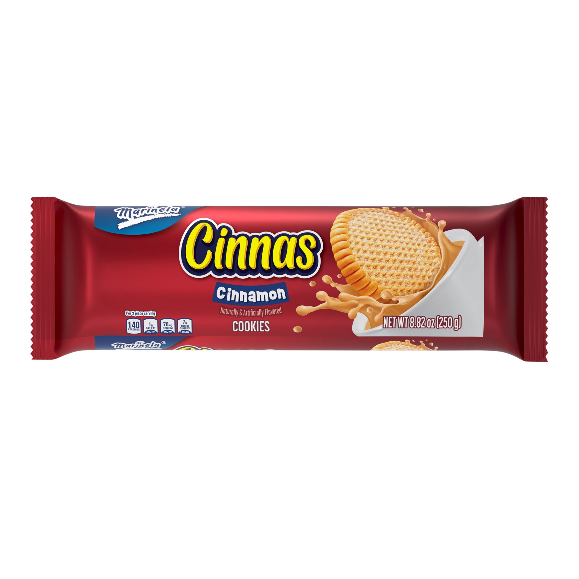 slide 1 of 13, Marinela Cinnas Cinnamon Cookies, 8.82 oz, Cookies, Bag, 8.82 oz