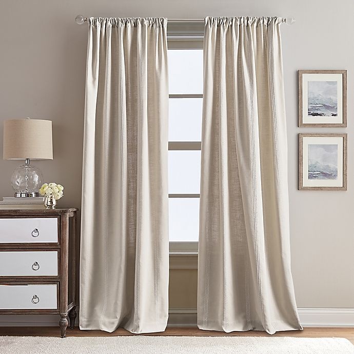 slide 1 of 2, Peri Home Eastman Rod Pocket Window Curtain Panel - Linen, 84 in