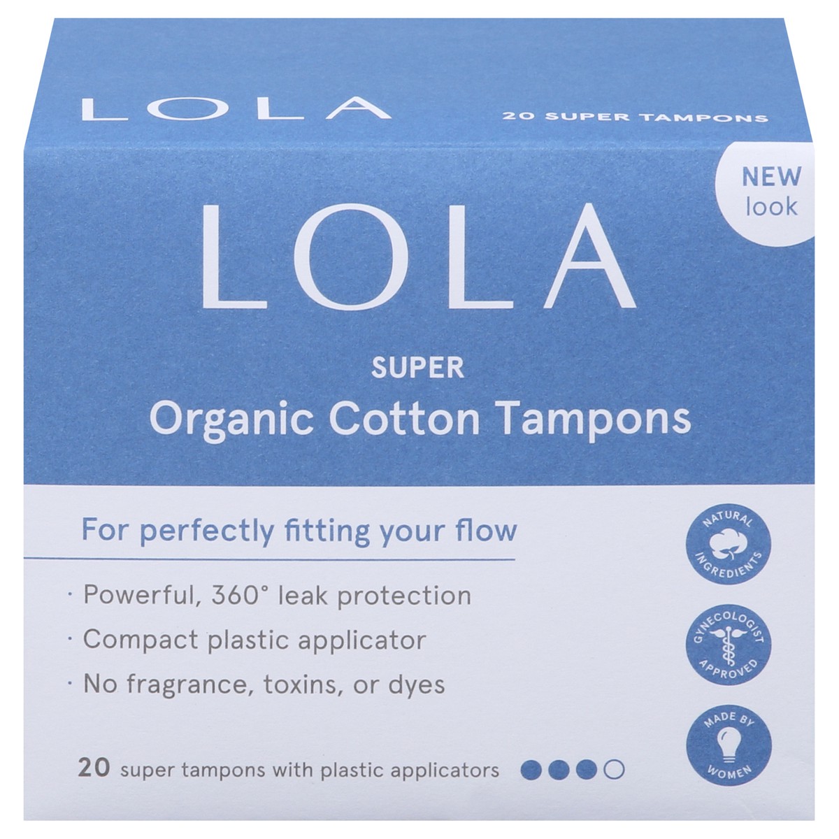 slide 1 of 26, Lola Super Organic Cotton Tampons 20 ea, 20 ct