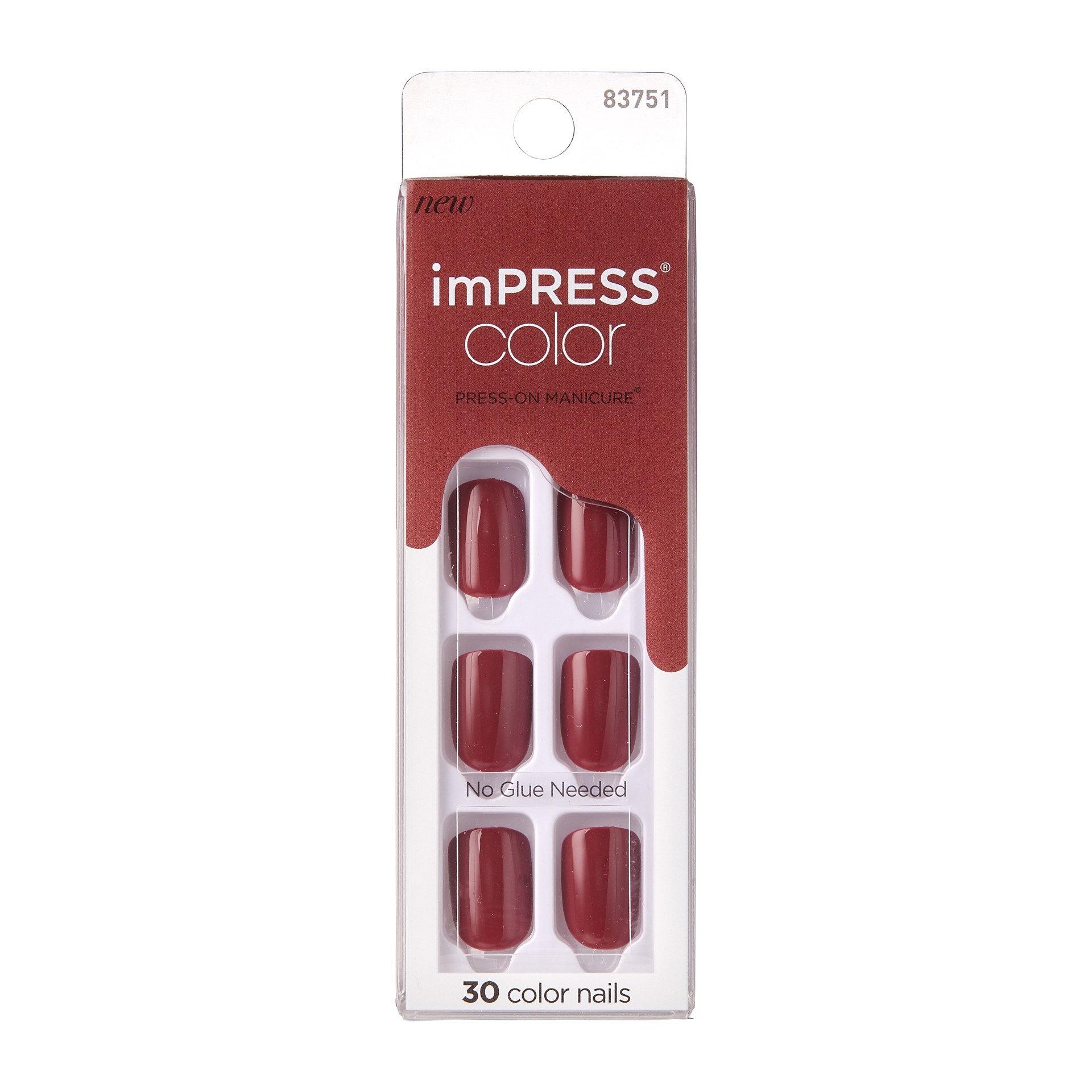 slide 1 of 5, imPRESS KISS imPRESS Color Press-on Nails, ‘Espress(y)ourself'', 30 Count, 1 ct