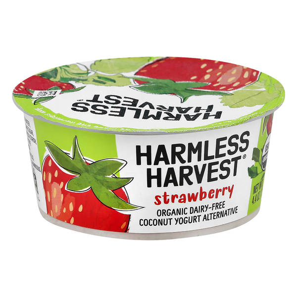 slide 1 of 1, Harmless Harvest Organic Dairy-Free Strawberry Yogurt Alternative, 4.4 oz