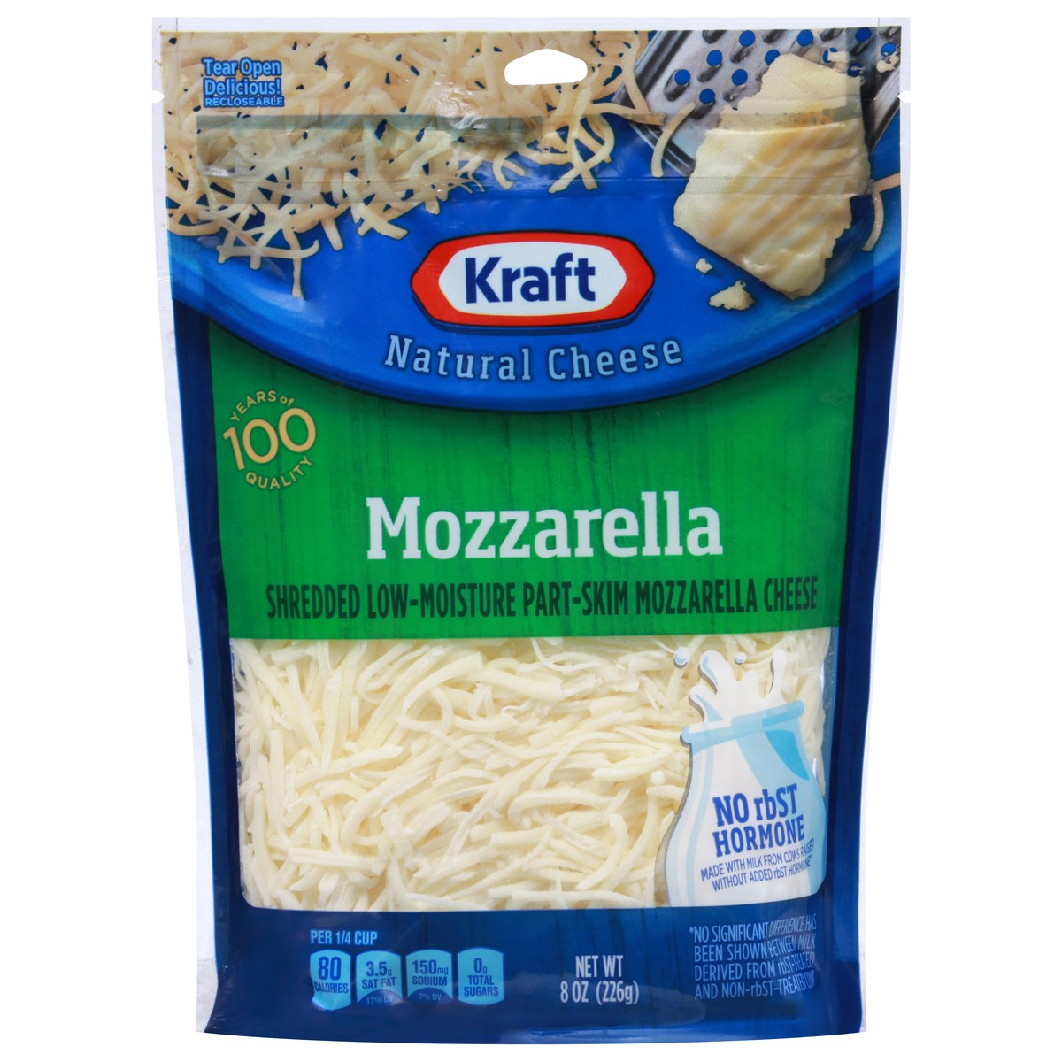 slide 1 of 6, Kraft Mozzarella Shredded Cheese, 8 oz