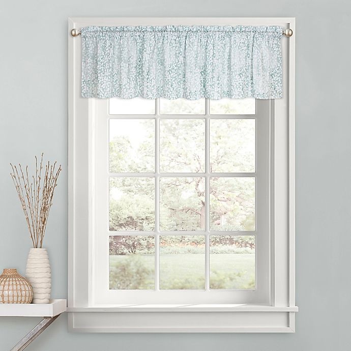 slide 1 of 3, Colordrift Botanical Rod Pocket Window Valance, 1 ct