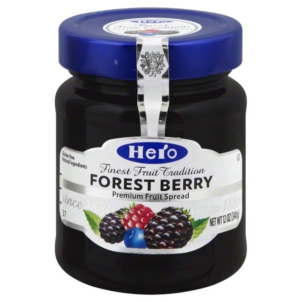 slide 1 of 2, Hero Forest Brry Preserves, 12 oz