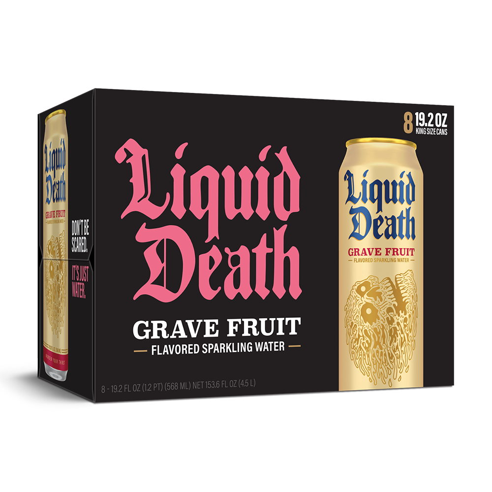 slide 6 of 6, Liquid Death Gravefruit, 19.2 oz