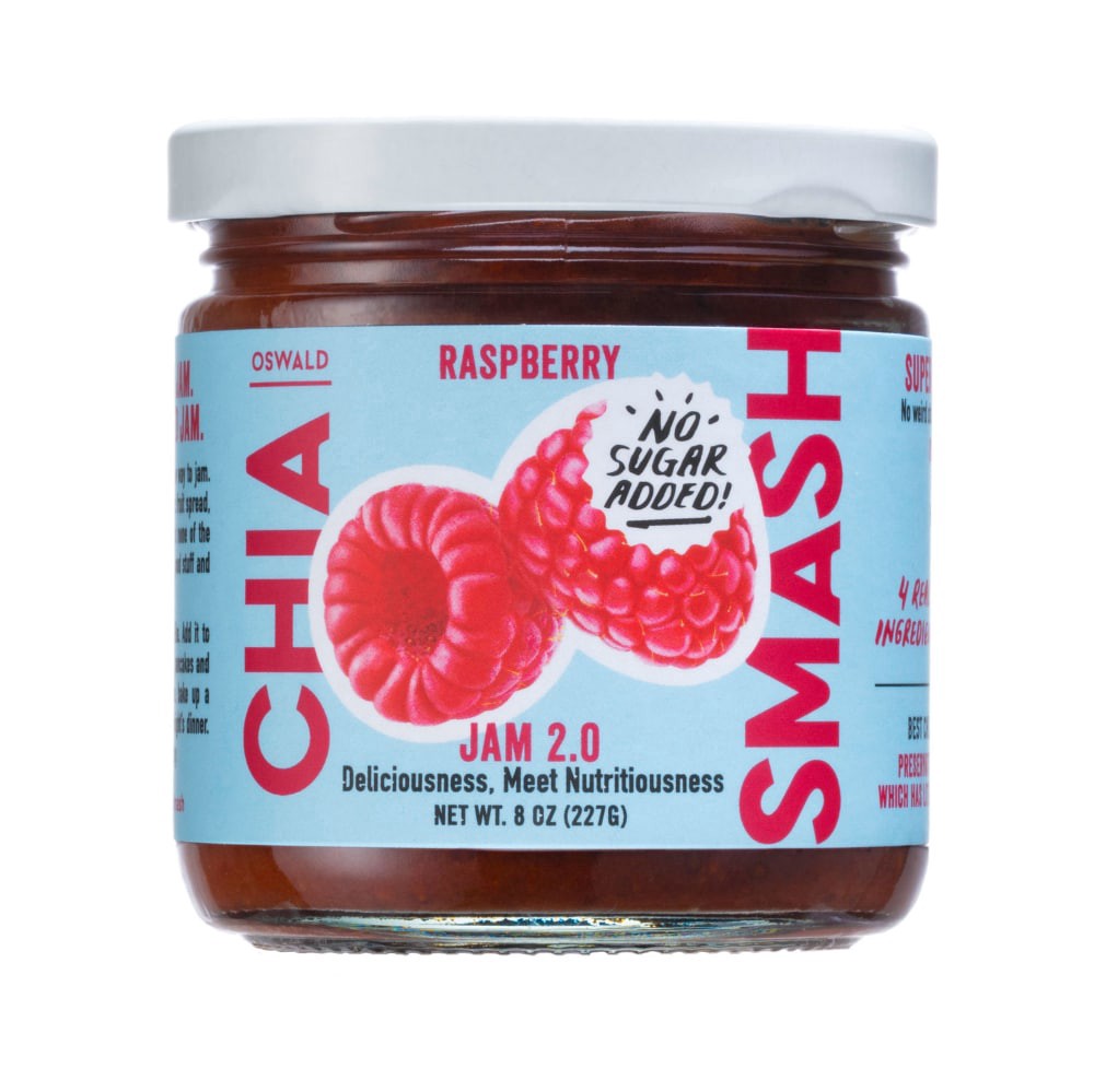 slide 2 of 3, Oswald Chia Smash Raspberry Jam, 8 oz