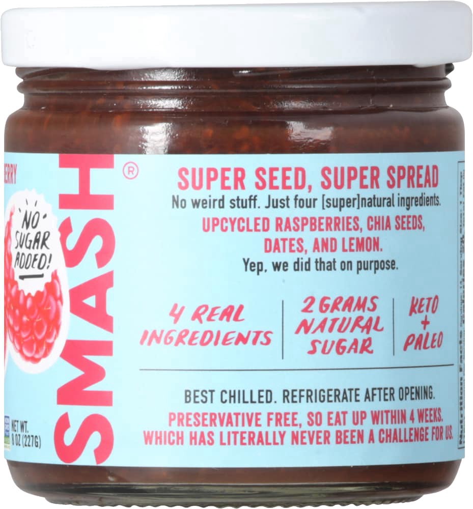 slide 3 of 3, Oswald Chia Smash Raspberry Jam, 8 oz