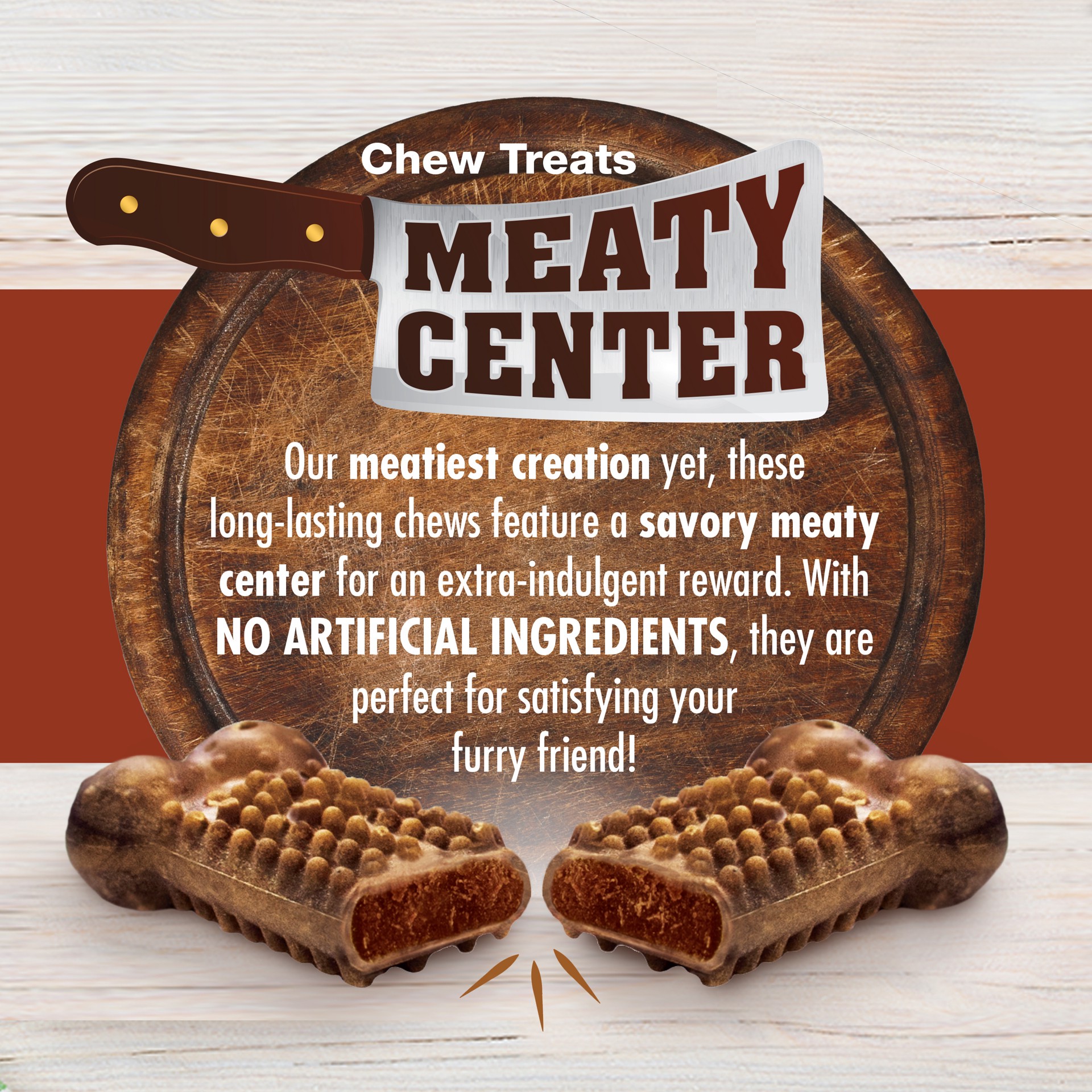 slide 2 of 10, Nylabone Healthy Edibles Meaty Center Natural Dog Treats Beef Small - Up to 30 lbs.(12 Count), 12 ct