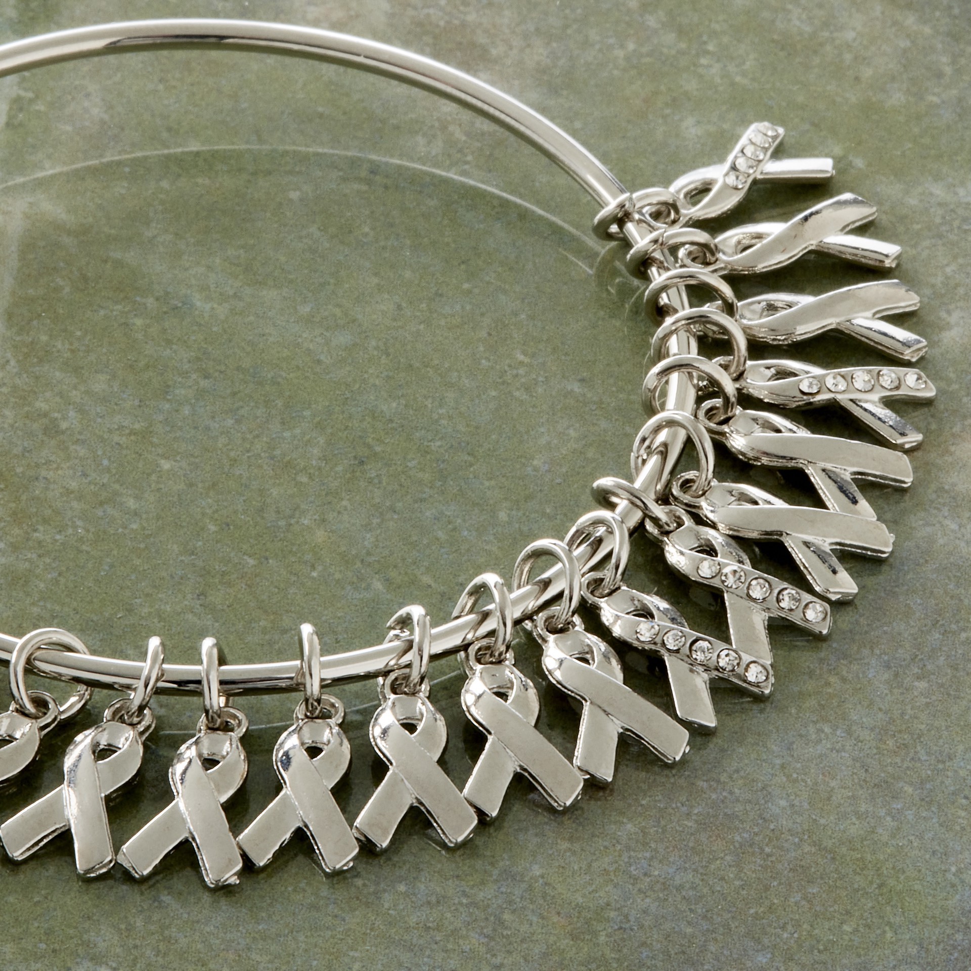 slide 3 of 3, Charmalong Rhodium Ribbon Charms By Bead Landing, 7.3mm x 13.6mm