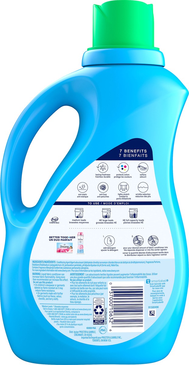 slide 2 of 7, Downy Ultra HE Mountain Spring Fabric Conditioner 2.3 lt, 2.30 l