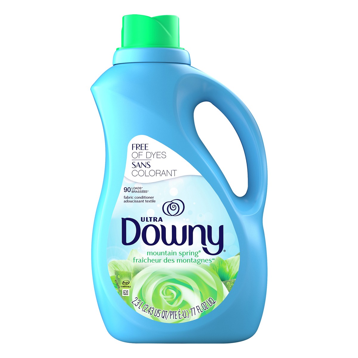 slide 4 of 7, Downy Ultra HE Mountain Spring Fabric Conditioner 2.3 lt, 2.30 l