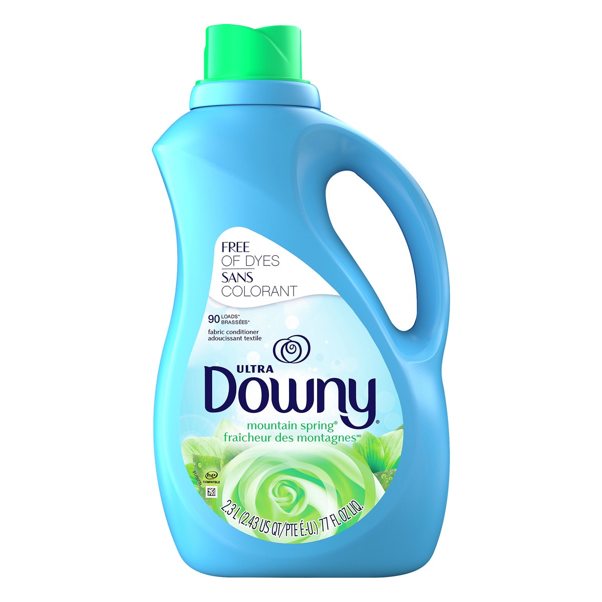 slide 1 of 7, Downy Ultra HE Mountain Spring Fabric Conditioner 2.3 lt, 2.30 l