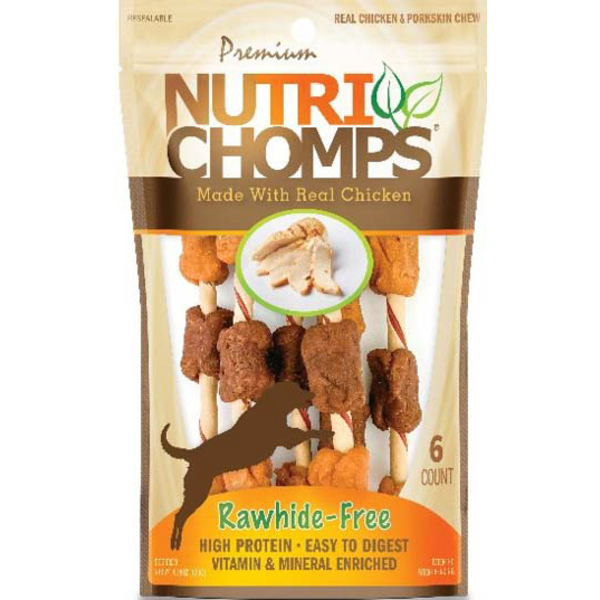 slide 1 of 1, Nutri Chomps Rawhide Kabob, 6 ct