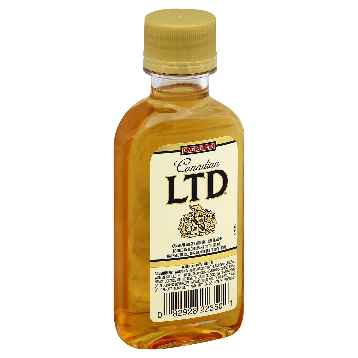 slide 2 of 3, Canadian LTD Canadian Whisky 100ml Plastic Bottle 80 Proof, 100 ml