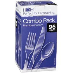 HOMWorks Clear Dinnerware Combo Pack 96 ea