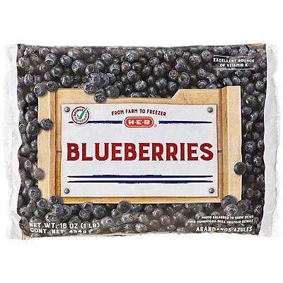 slide 1 of 1, H-E-B Frozen Blueberries, 16 oz