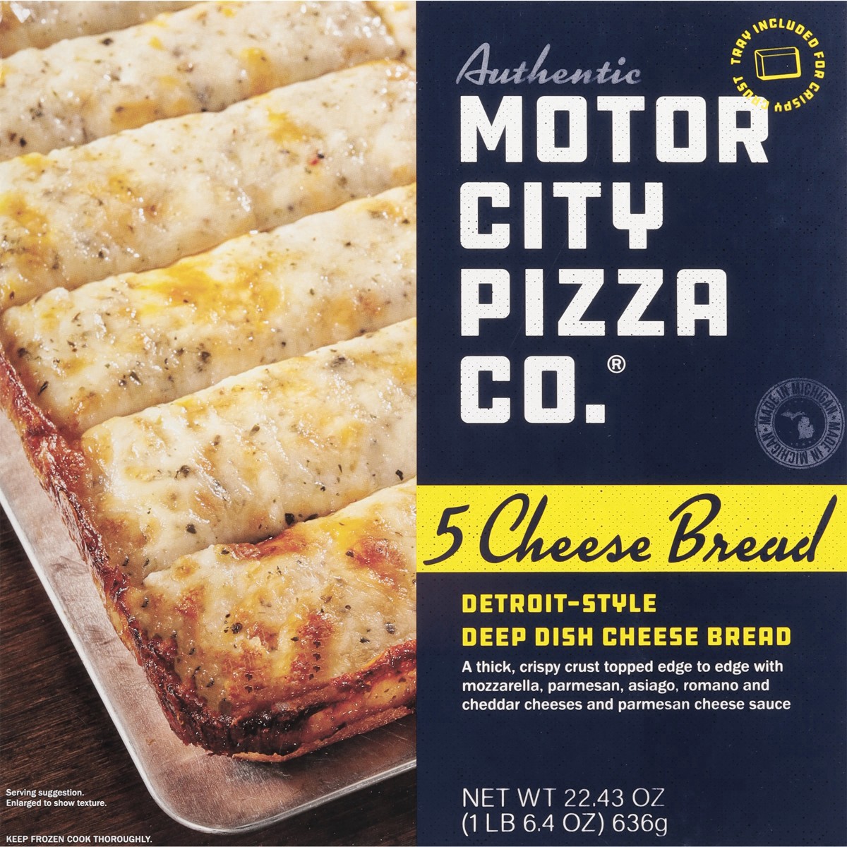 slide 7 of 7, Motor City Pizza Co. Cheese Bread, 22.43 oz