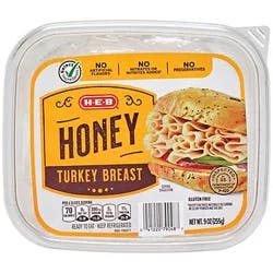 H-E-B Select Ingredients Turkey Breast Honey Roasted Shaved