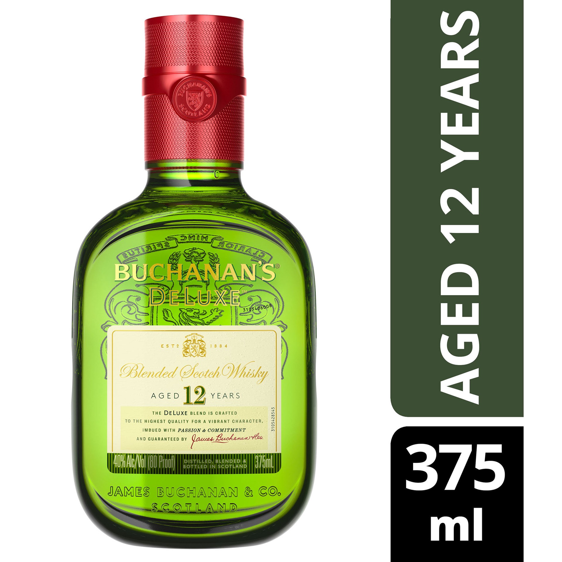 slide 2 of 4, Buchanan's DeLuxe Aged 12 Years Blended Scotch Whisky, 375 mL, 1 ct