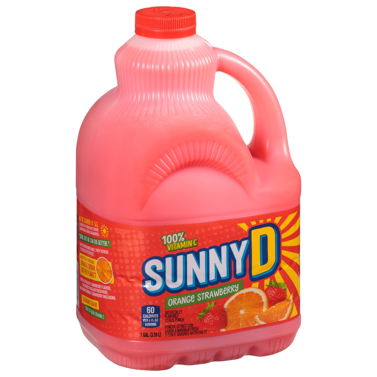 slide 11 of 13, SUNNYD Orange Strawberry Juice Drink, 1 Gallon Bottle, 128 fl oz