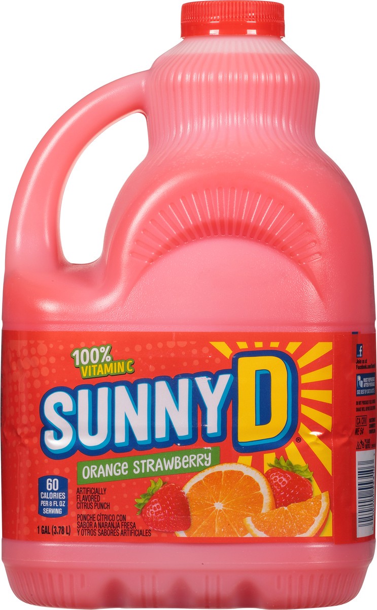 slide 12 of 13, SUNNYD Orange Strawberry Juice Drink, 1 Gallon Bottle, 128 fl oz