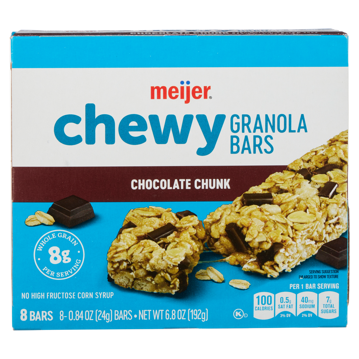 slide 1 of 29, Meijer Chewy Chocolate Chunk Granola Bars, 8 ct