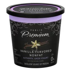 Publix Premium Authentic Nonfat Vanilla Flavored Greek Yogurt