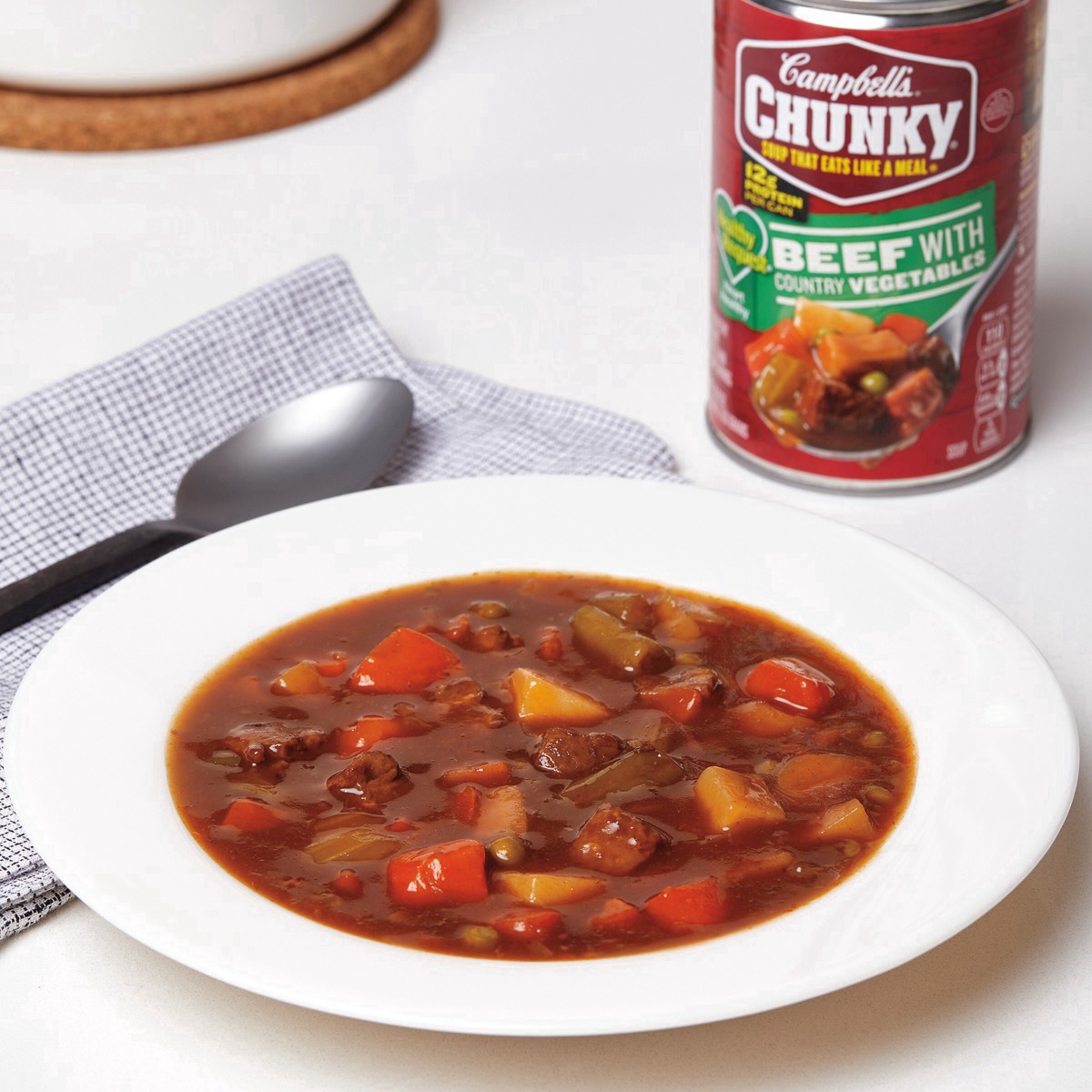 slide 45 of 54, Campbell's Chunky Healthy Request Soup, Beef Soup with Country Vegetables, 18.8 Oz Can, 18.8 oz