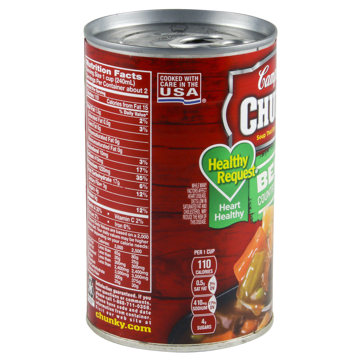 slide 33 of 54, Campbell's Chunky Healthy Request Soup, Beef Soup with Country Vegetables, 18.8 Oz Can, 18.8 oz