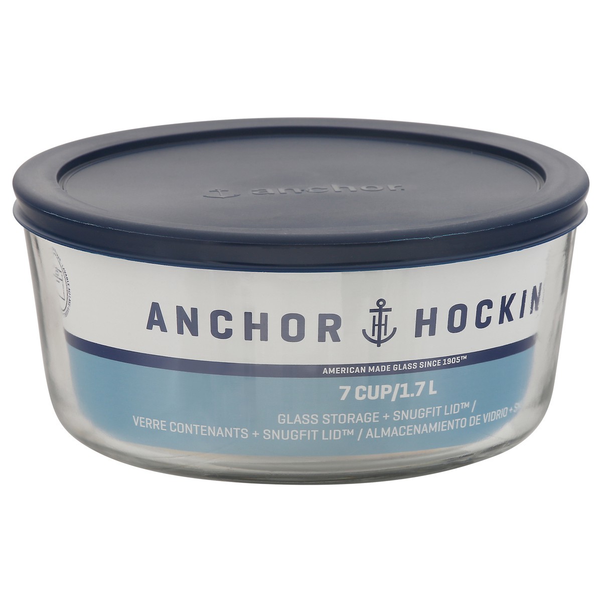 slide 2 of 9, Anchor Hocking Round 7Cups/1.7L Glass Food Storage Container, 7 cups