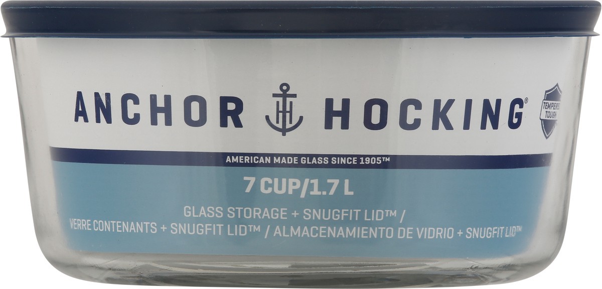 slide 6 of 9, Anchor Hocking Round 7Cups/1.7L Glass Food Storage Container, 7 cups