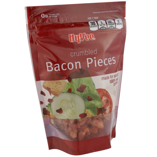 slide 1 of 1, Hy-vee Crumbled Bacon Pieces, 2.5 oz