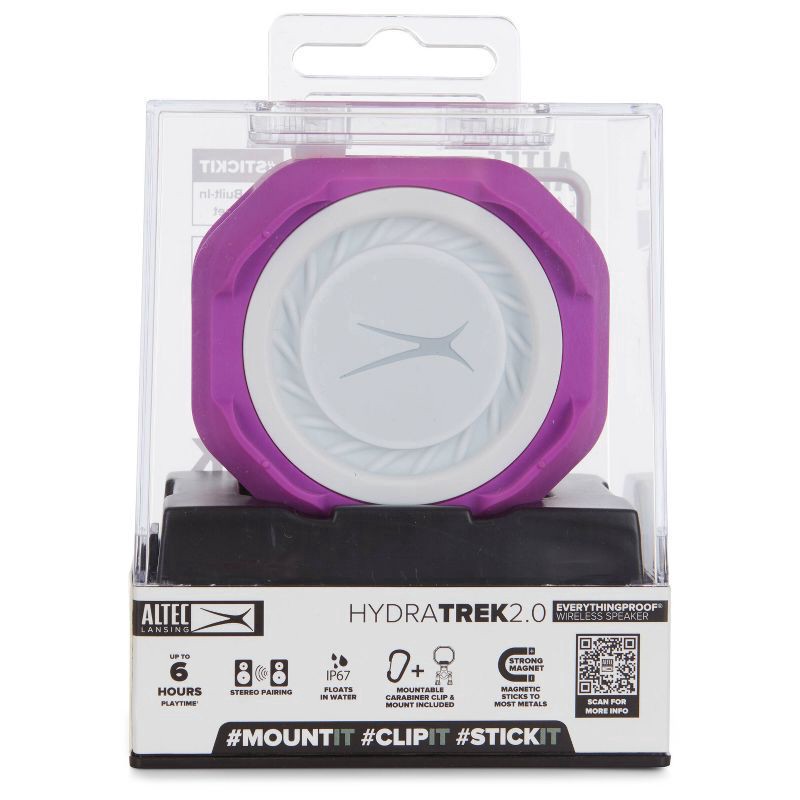 slide 9 of 11, Altec Lansing HydraTrek Bluetooth Speaker - Purple, 1 ct