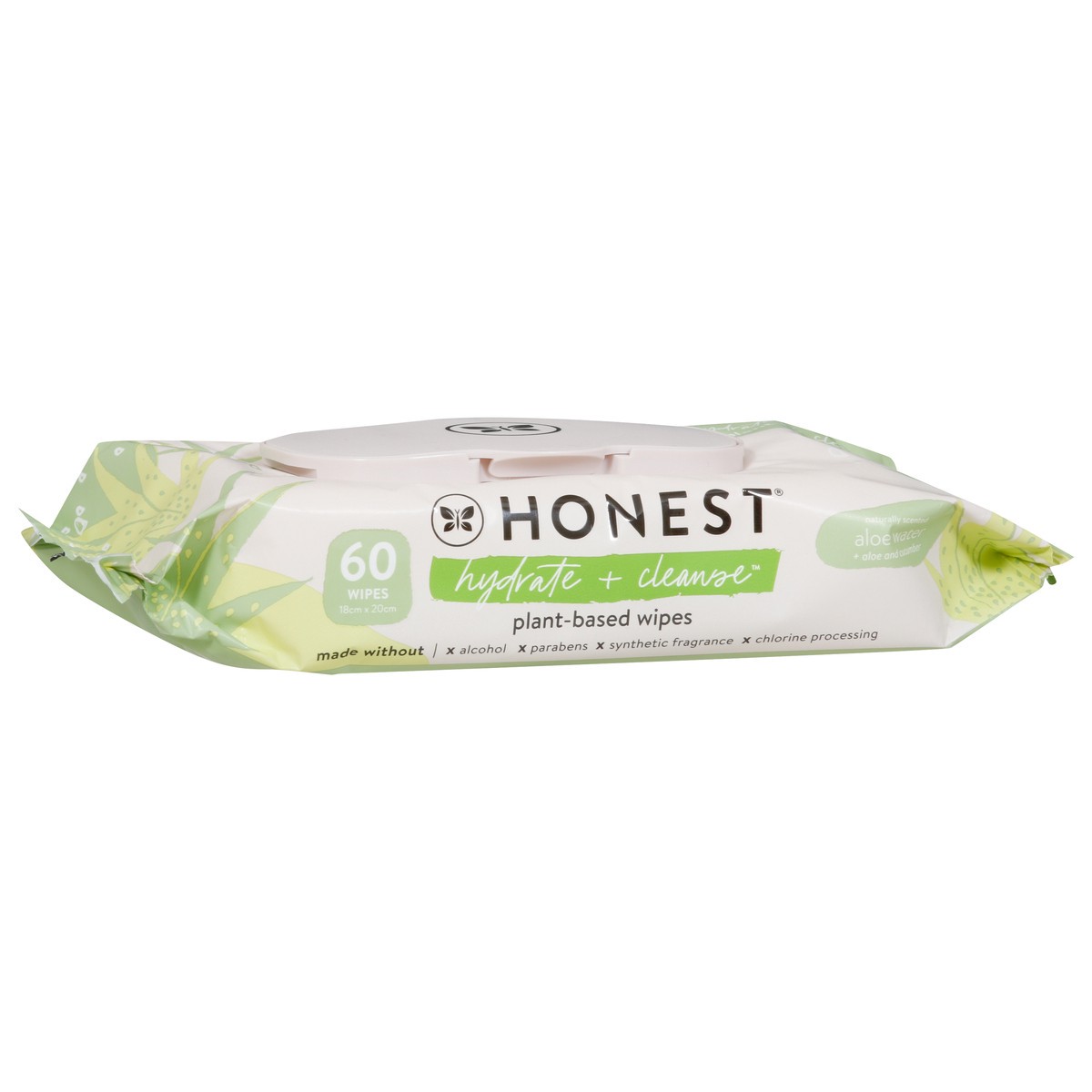 slide 6 of 9, Honest Hydrate + Cleanse Plant-Based Aloe Water + Aloe and Cucumber Wipes 60 ea, 60 ct