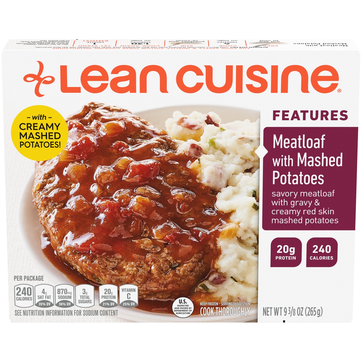 slide 1 of 11, Stouffer's Features Meatloaf With Mashed Potatoes, 9.375 oz