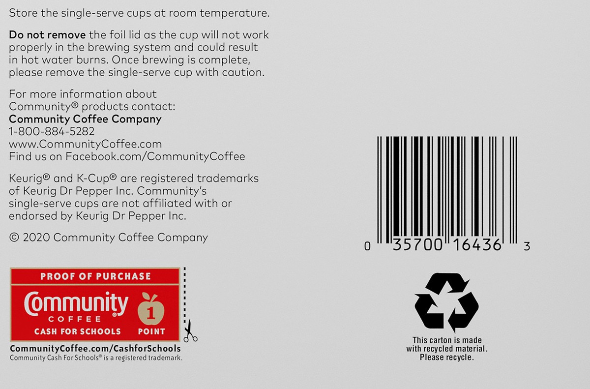 slide 6 of 7, Community Coffee Single-Serve Cups Medium-Dark Roast Brazil Coffee - 10 ct, 10 ct