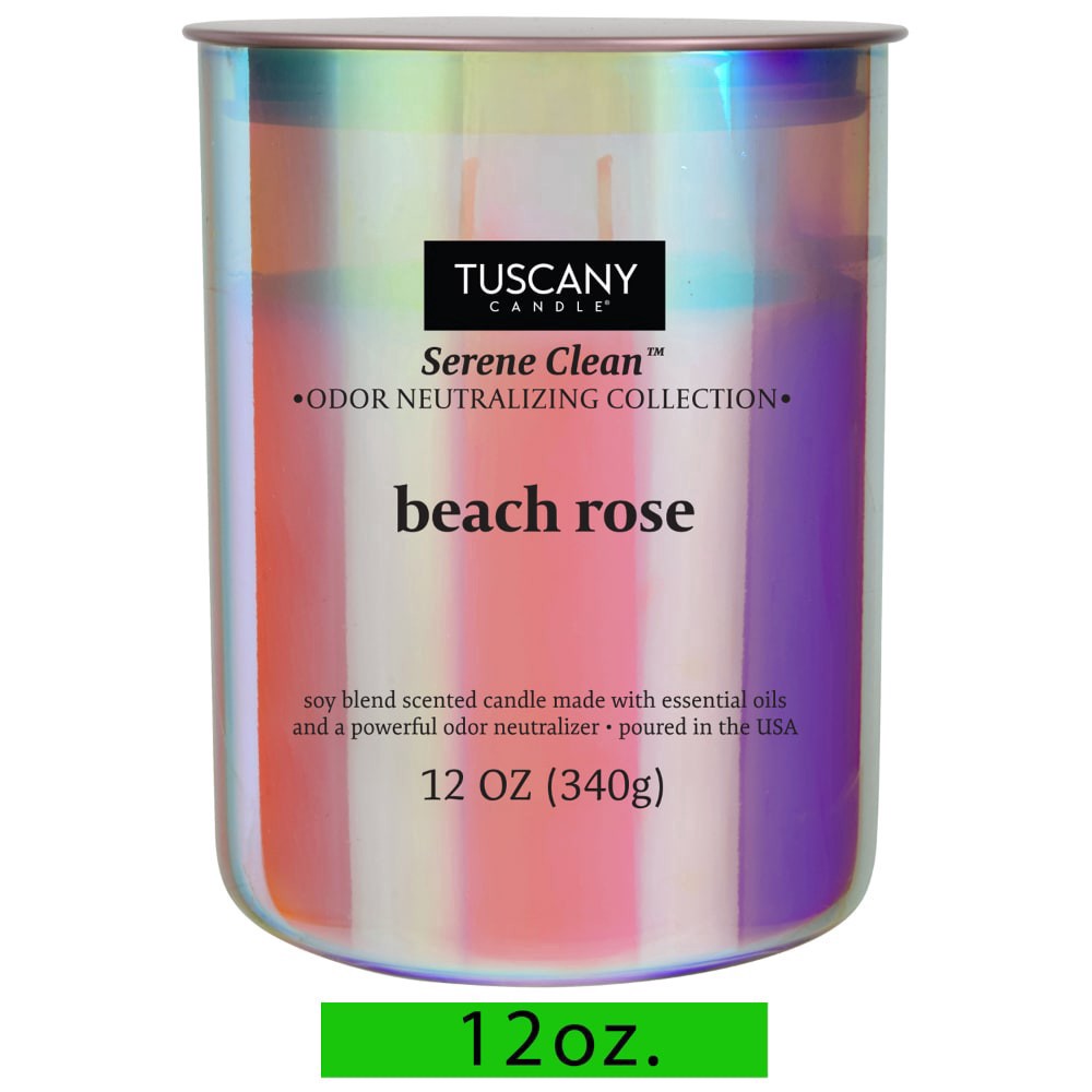 slide 4 of 4, Tuscany Serene Clean Collection Scented Jar Candle - Beach Rose, 1 ct