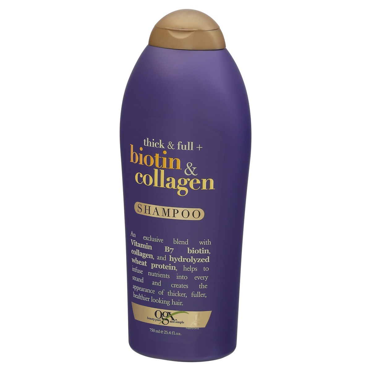 slide 10 of 13, OGX Thick & Full + Biotin & Collagen Shampoo 25.4 fl oz, 25.4 fl oz