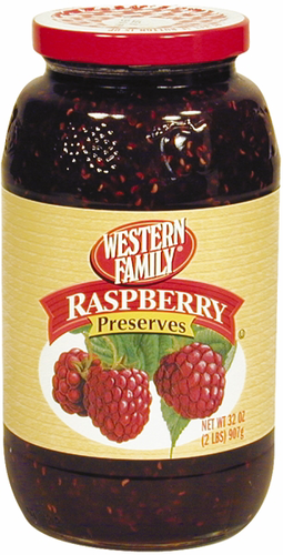 slide 1 of 1, Western Family Raspberry Preserves, 32 oz