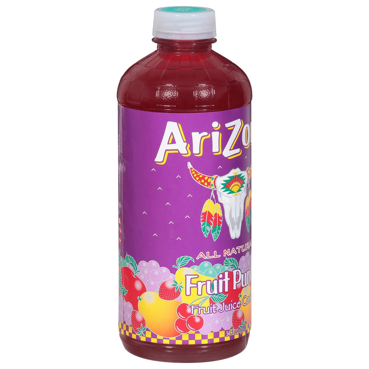 slide 7 of 9, AriZona Fruit Punch Fruit Juice Cocktail - 34 fl oz, 34 fl oz