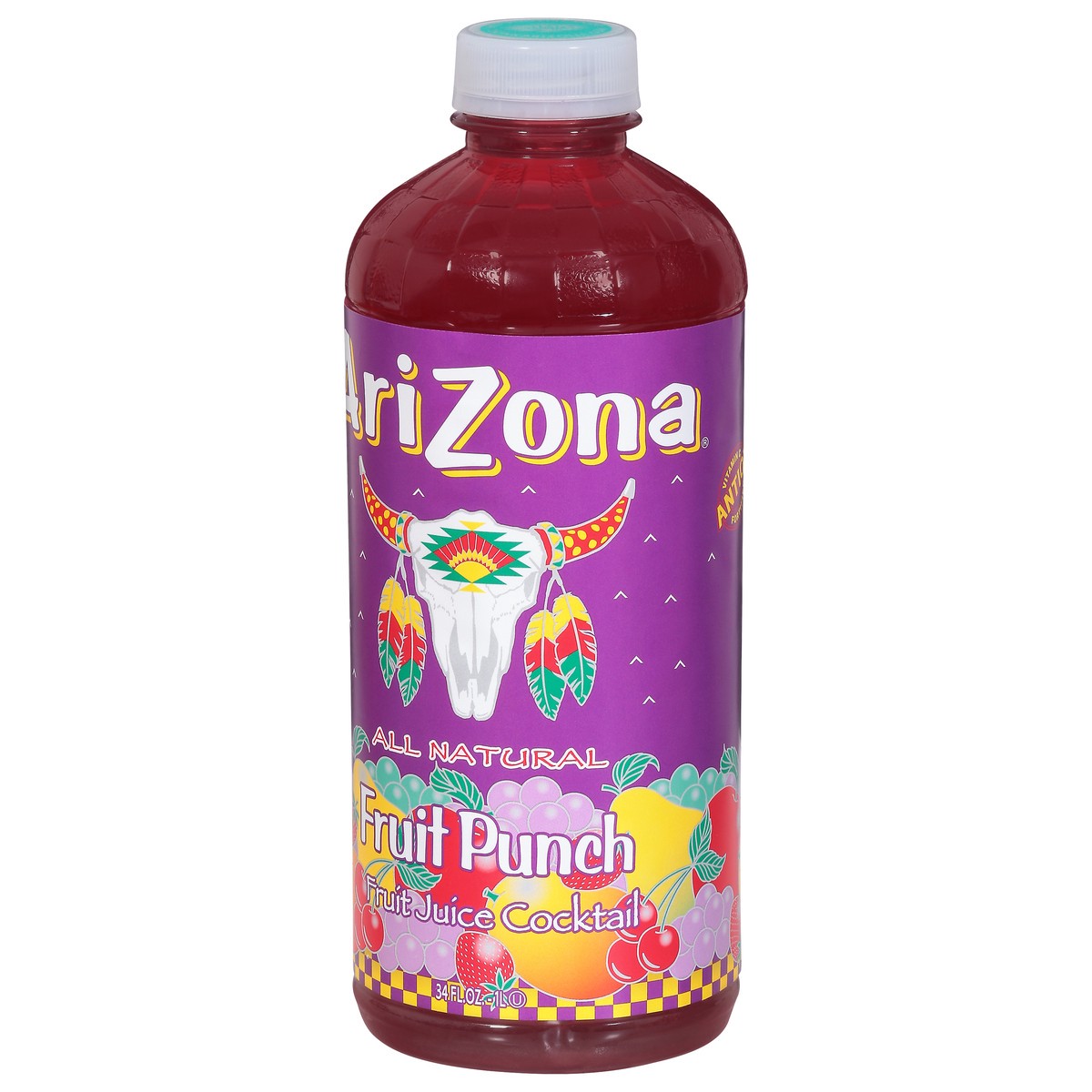 slide 2 of 9, AriZona Fruit Punch Fruit Juice Cocktail - 34 fl oz, 34 fl oz