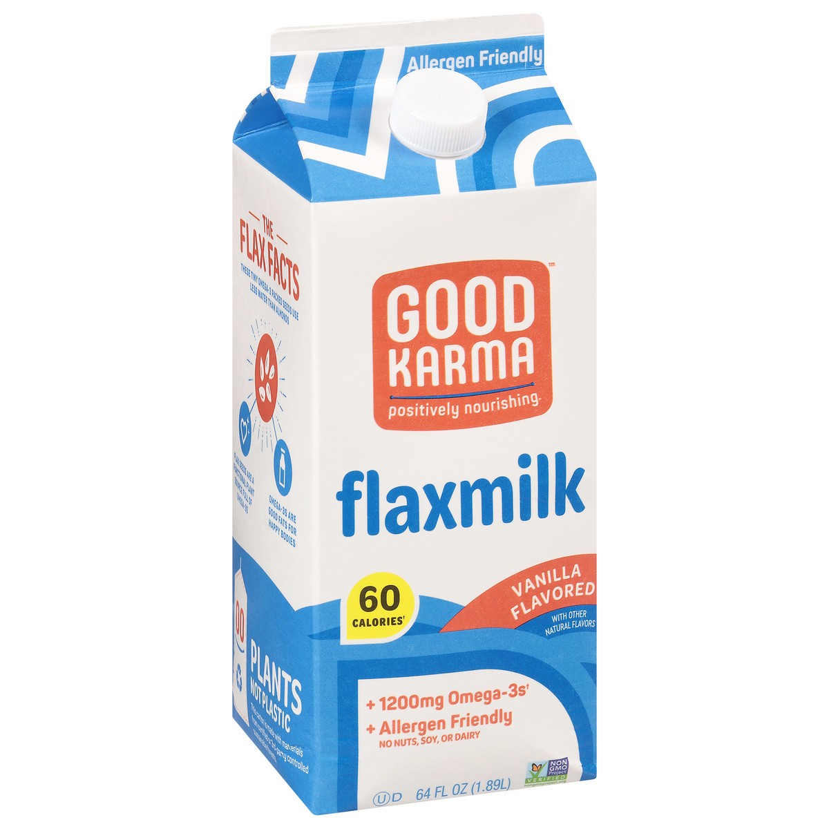 slide 6 of 12, Good Karma Vanilla Flaxmilk 64 fl oz, 64 fl oz