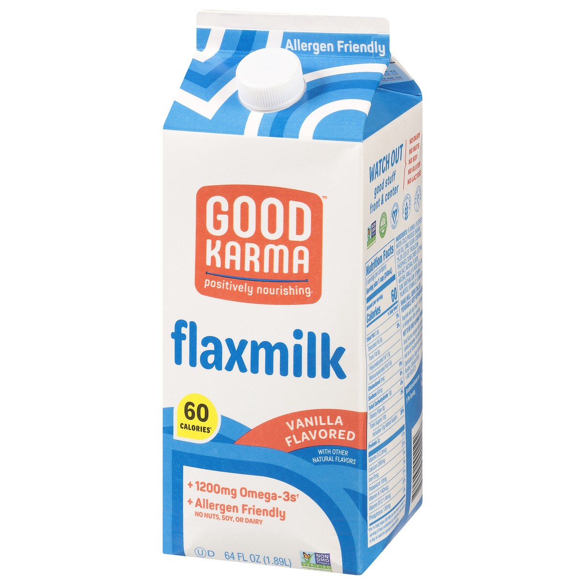 slide 7 of 12, Good Karma Vanilla Flaxmilk 64 fl oz, 64 fl oz