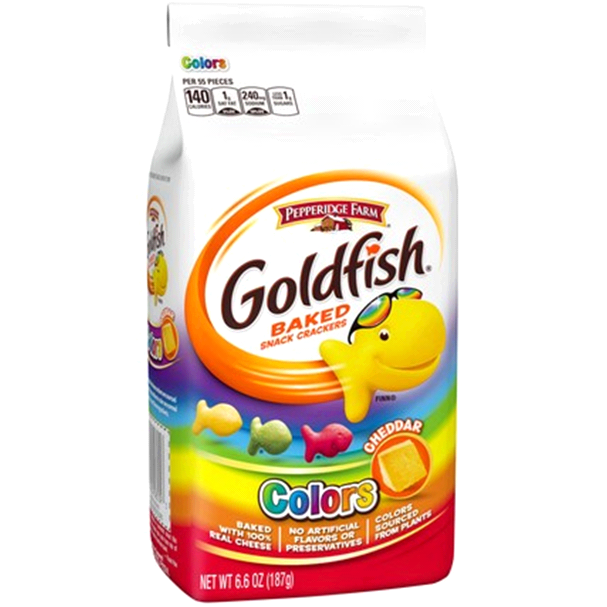 slide 168 of 195, Pepperidge Farm Goldfish Colors Cheddar Cheese Crackers, 6.6 oz Bag, 6.6 oz