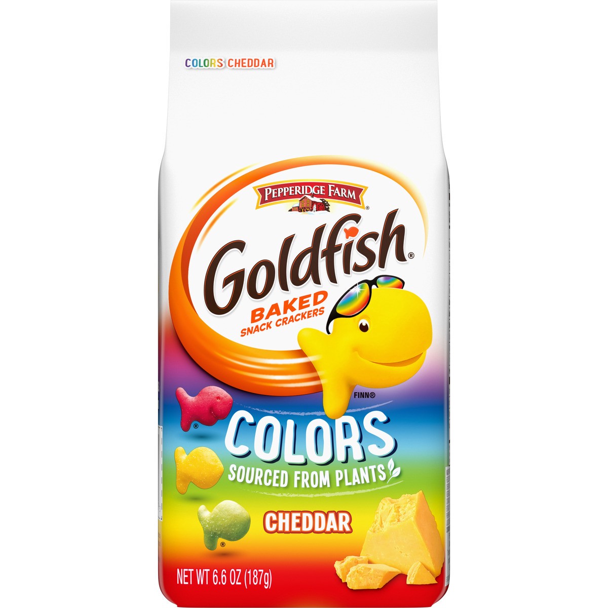 slide 1 of 195, Pepperidge Farm Goldfish Colors Cheddar Cheese Crackers, 6.6 oz Bag, 6.6 oz
